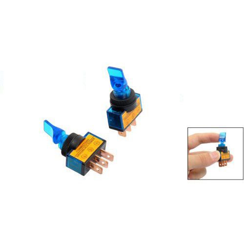 12vdc 20a two position on/off spst 0.47&#034; mount blue light toggle switch 10 pcs x for sale