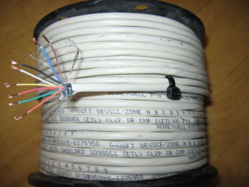 250&#039; White Plenum Rated Access Control Security Alarm Cable Shielded Wire 22/8