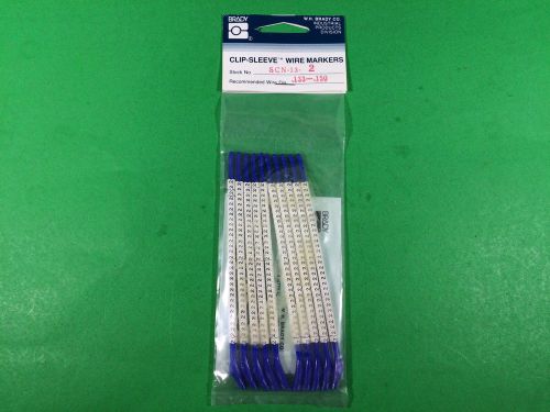 Brady Clip Sleeve Wire Markers -- SCN-13-2 -- New