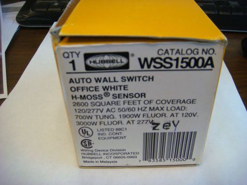 Hubbell wss1500a auto wall switch h-moss sensor new in box for sale