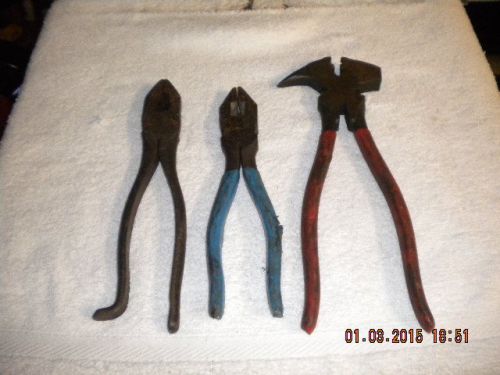 ELECTRIAL PLIERS SET OF 3, USED