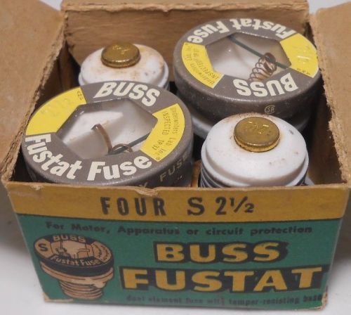 Lot of (4) Buss Fustat Dual Element Time Delay S 2 1/2