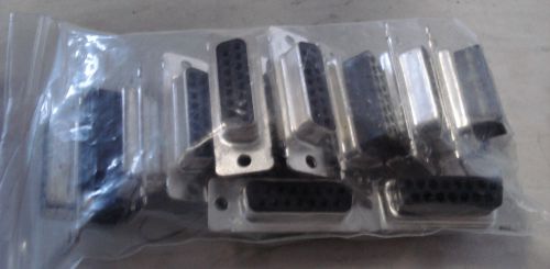 AMP 205205-2 CONNECTOR,DSUB STEEL SHELL RECEPTACLE,SIZE 2 (LOT OF 15)