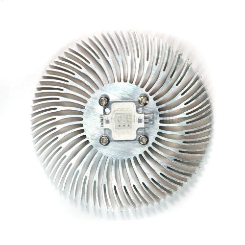 90x10mm Round Spiral Aluminum Alloy Heat Sink for 1W-10W LED Silver White