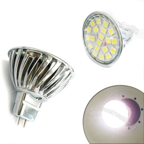 5 pcs mr16 high power bulb 20-smd 5050 led white 12v lens glass gorgeous for sale