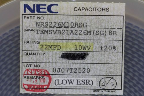 NEC TEMSVB21A226M(SG)8R,NRS226M10RSG ,10WV CAPACITOR-50PCS/CHIP COMPONENT(66AB)