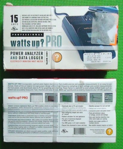 Watts up? pro 99333 power analyzer &amp; data logger electricity monitor watt metter for sale