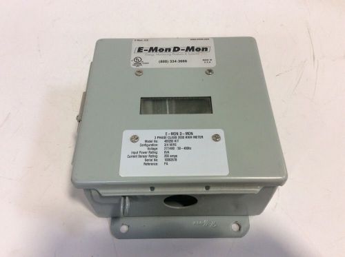 E-Mon 480200KIT Kilowatt Hour Meter 277/480V 50-400 Hz 3-Phase 200A