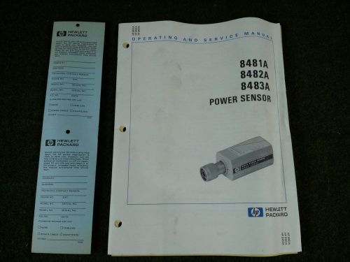 HP 8481A, 2A, 3A Power Sensor Manual