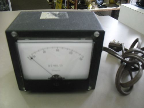 Vintage Simpson AC Volts Meter Voltmeter 0-150 Volts VAC with Outlet on Side