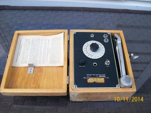 Vintage DELMHORST wood Moisture Meter Model R w/ 4e electrode &amp; Case s#1462