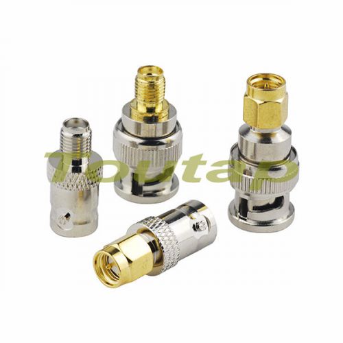 Sma-bnc rf adapter kit sma to bnc 4 type straight rf coax adapter connector for sale