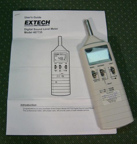Extech portable digital sound level meter 407735 35-130db for sale