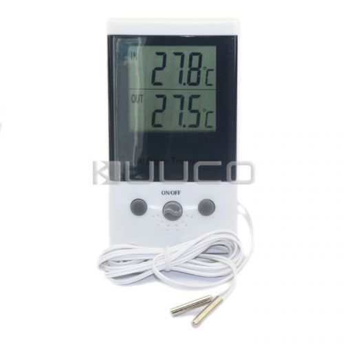 Digital Thermometer Measure Indoor/Outdoor Temperature for Refrigerator Home Bus