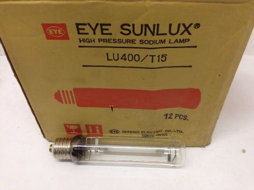 Lot of 12 400 watt eye sunlux high pressure sodium bulb lu400 / t15 full case for sale