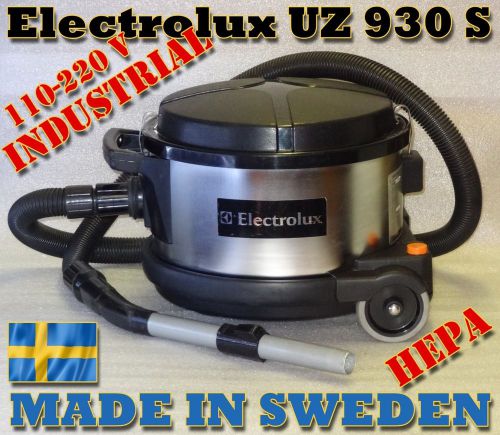 ELECTROLUX UZ 930 S INDUSTRIAL 220V 1050W HEPA CANISTER VACUUM - MADE IN SWEDEN