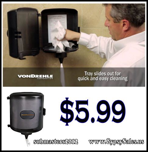 VonDrehle Centerpull Towel Dispenser Wall Mount BLACK