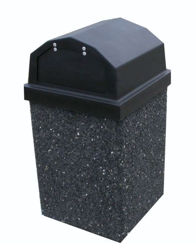 40 gallon pepper (black stone) concrete litter receptacle for sale