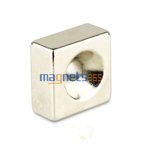 1pc n35 block countersunk rare earth neodymium magnets 20 x 20 x 10mm hole 5mm for sale