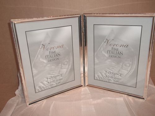 Lawrence Frames Polished Silver Plate 8x10 Hinged Double Picture Frame (730C27)