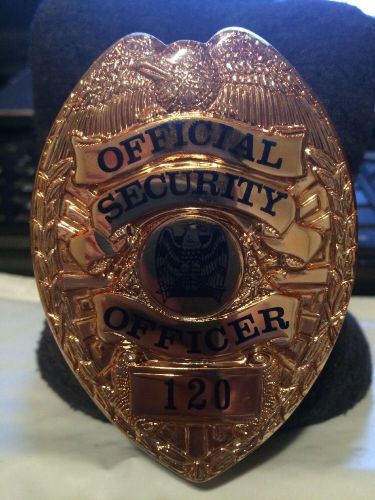 Official Security Officer badge &#034;120&#034;