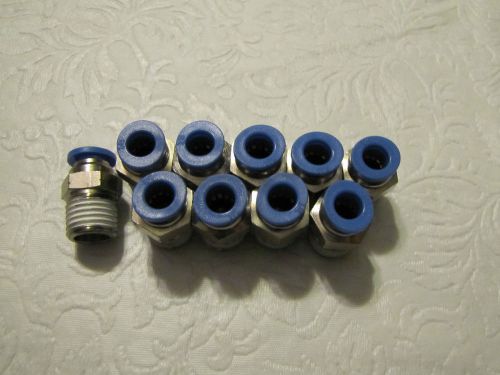 10 pcs 1/4&#034; tube x 1/4&#034; npt  push to connect fitting for sale