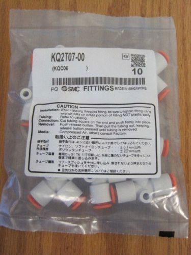 Lot of 10 smc corporation fittings kq2t07-00 for sale