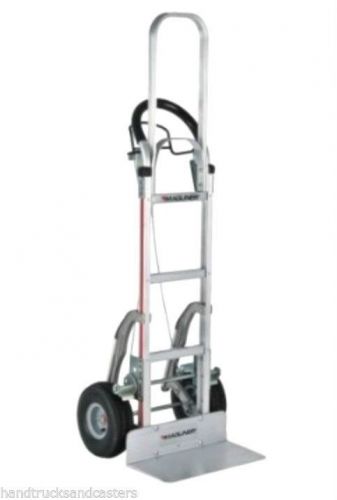 MAGLINER Brake Hand Truck, 500 lb. Cap 60&#034; Tall with 18&#034; wide Solid Noseplate