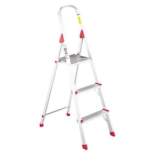 Davidson #566 Three Foot Folding Aluminum Euro Platform Ladder, Red - DADL234603