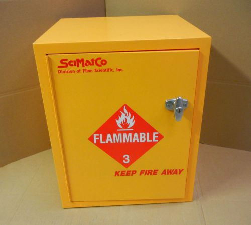 Scimatco bench flammables cabinet (13 us gallons) with lock and keys for sale