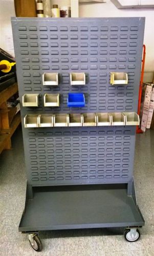 Jamco industrial metal parts bin cart on wheels with handles and 14 bins for sale
