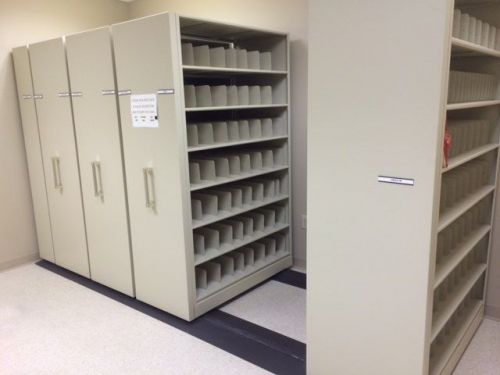 Aurora mobile moveable track system file storage shelving rolling for sale
