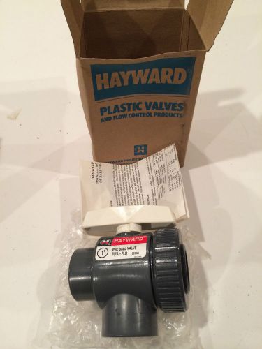 Hayward tw10100s 1&#034; pvc 3 way ball valve new in box for sale