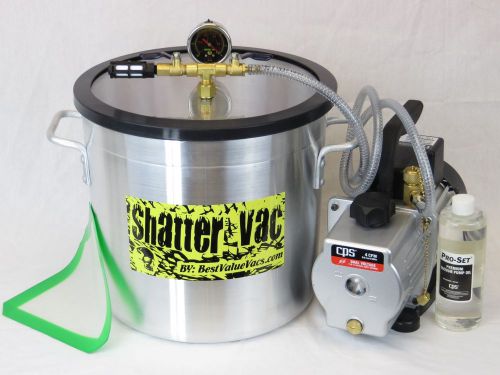 5 gallon vacuum chamber and 4 cfm dual stage cps vacuum pump kit for extracts for sale