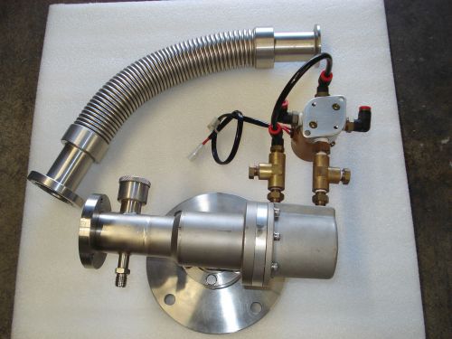 High vacuum isolation chamber valve w/ kuroda ss-242h solenoid valve for sale