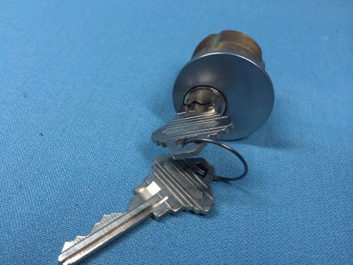 Mortise Cylinder 1 1/4&#034; in Chrome with keys E keyway - Locksmith