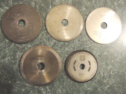 Five heavy duty key cutting saw discs - YALE, KEIL and Ilco