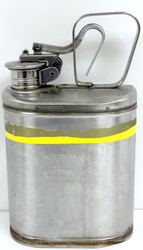 EAGLE No. 1301 LABORATORY STAINLESS STEEL SAFETY CAN 1 GALLON Flammable Liquid
