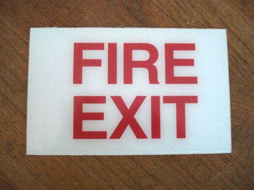 FIRE EXIT - Plastic Self-Adhesive Safety Sign - 8-in x 5-in