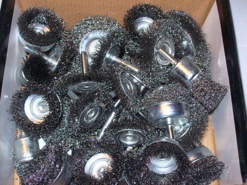 40pc CALHAWK STEEL WIRE WHEELS &amp; CUP BRUSHES FOR DRILLS