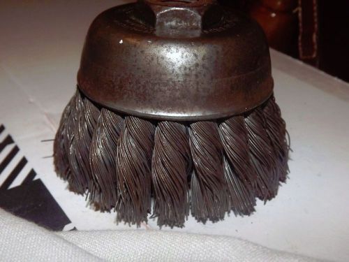VTG Osborn disk centered cup brush (4220) twisted knot wire 700 R.P.M