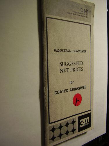 3 M Company-Coated Abrasives  Catalog./ Price List-1974