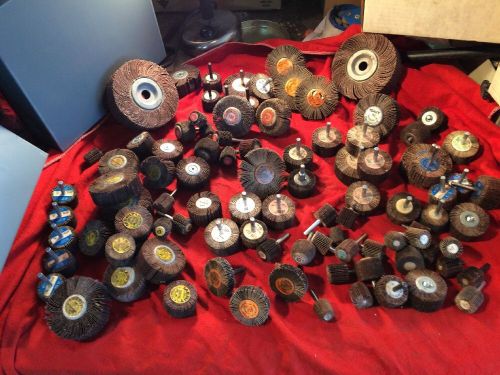 Massive Collection, Over 90! Flap Wheels - Various Makes, Grit, And Rpm