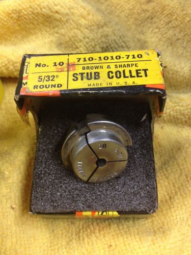 Brown Sharpe 10 Stub Collet 5/32&#034; Screw Machine Machinist Tool Box Find