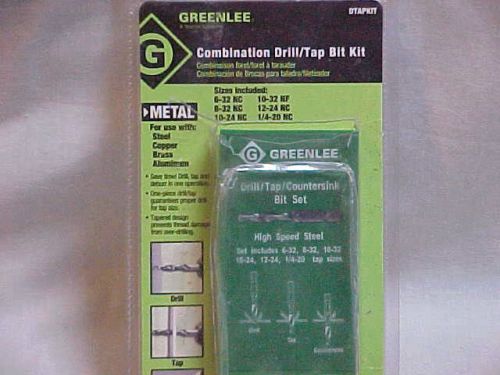 GREENLEE COMBINATION DRILL and TAP BIT KIT mint in package