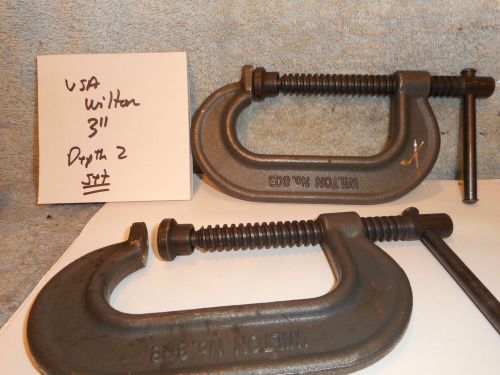 La  machinists 12/25fp buy now perfect set of two usa 808 wilton 3&#034; forged clamp for sale