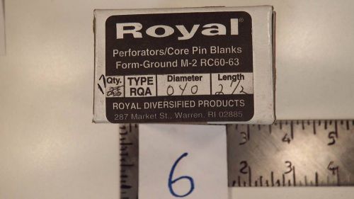 .040 x 2-1/2 Royal Ejector / Perforator / Core Pins RQA