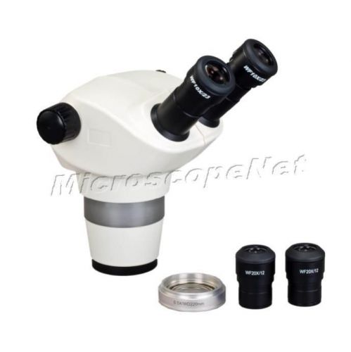3X-100X Zoom Stereo Binocular Microscope Body (76mm) with 0.5X Barlow Lens