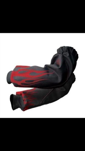 BLACK STALLION BSX Reinforced FR Sleeves - Black w/Red Flames New