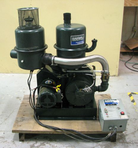Ram vac 1400 dental dry vacuum pump system w/ 3hp, 3 phase oil type make offer for sale